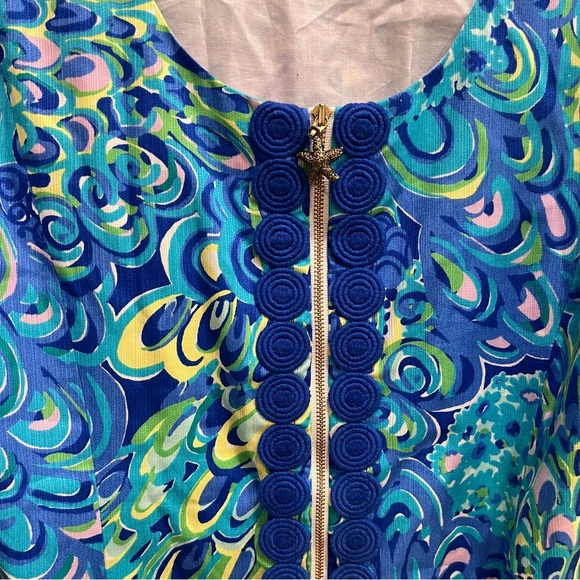 Lilly Pulitzer Cathy Shift Dress in Lilly’s Lagoon Peacock Print Size 10 - Picture 7 of 10